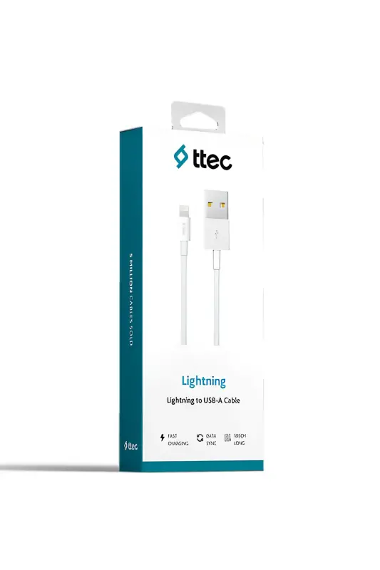 2DK12B TTEC USB-A-TYPE-C ŞARJ KABLOSU BEYAZ