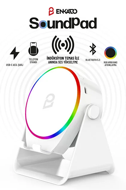 ENKADO EKD-S11 5İN1 BT 5W 2000 mAh RGB Speaker BEYAZ