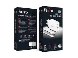 Favro 20W U-A +U-C Ş.Bşlk +Type-C Ş.Kablo FS005B
