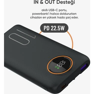 SNAPRON SNP-3012 10.000 mAh Hızlı Şarj Powerbank